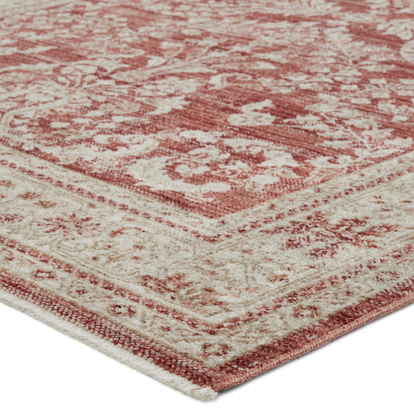 Jaipur Living Leila Katarina Vibe LEI07 Power Loomed 100% Polyester Floral Area Rug Red 100% Polyester RUG155512