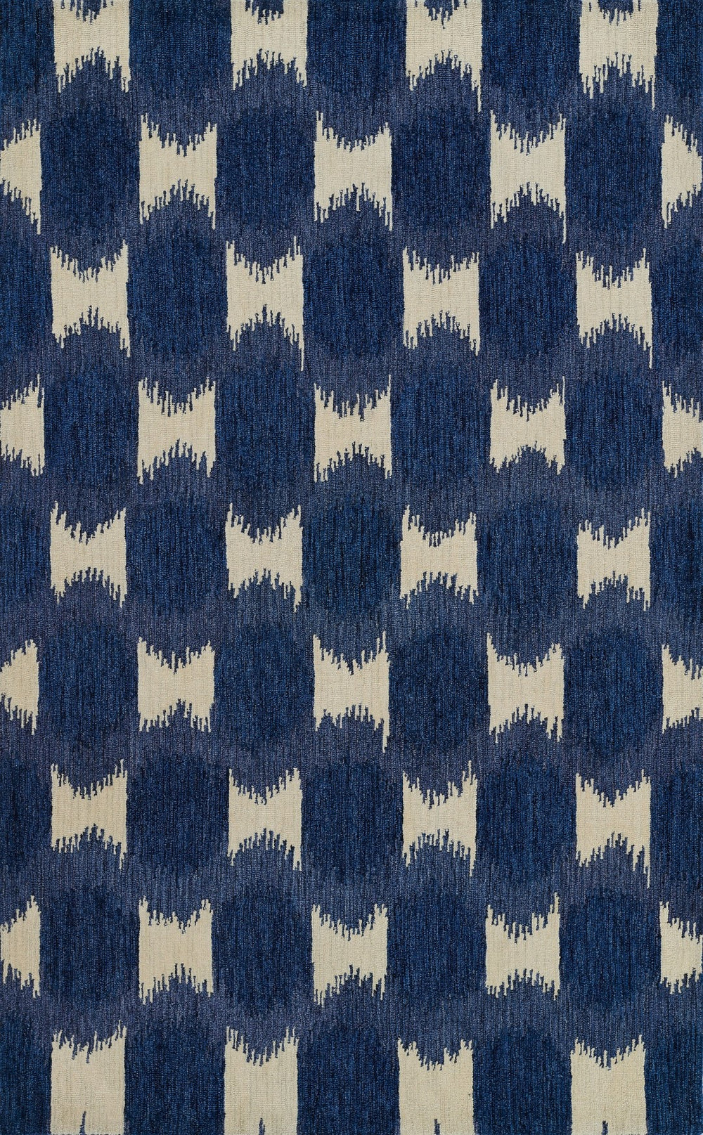 Momeni Leiden LEI-1 Hand Tufted Transitional Ikat Indoor Area Rug Navy 9' x 12' LEIDELEI-1NVY90C0