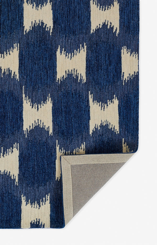 Momeni Leiden LEI-1 Hand Tufted Transitional Ikat Indoor Area Rug Navy 9' x 12' LEIDELEI-1NVY90C0
