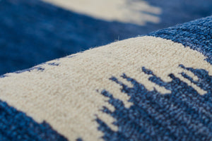 Momeni Leiden LEI-1 Hand Tufted Transitional Ikat Indoor Area Rug Navy 9' x 12' LEIDELEI-1NVY90C0