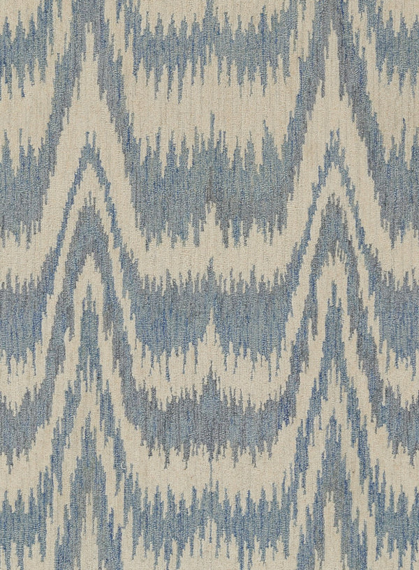 Momeni Leiden LEI-2 Hand Tufted Transitional Ikat Indoor Area Rug Light Blue 9' x 12' LEIDELEI-2LBL90C0