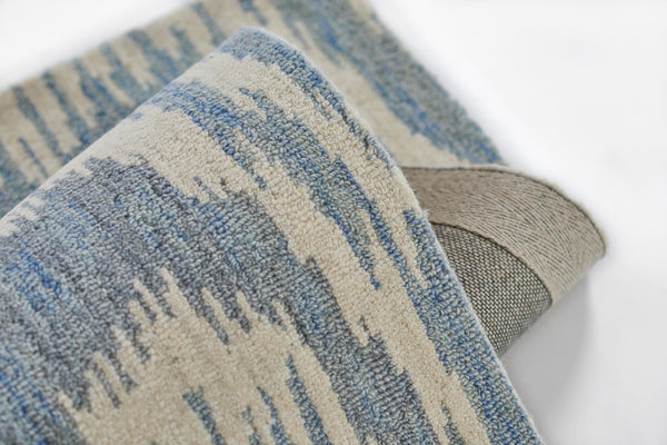 Momeni Leiden LEI-2 Hand Tufted Transitional Ikat Indoor Area Rug Light Blue 9' x 12' LEIDELEI-2LBL90C0