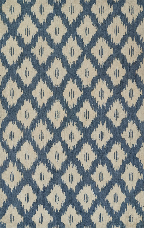 Momeni Leiden LEI-4 Hand Tufted Transitional Ikat Indoor Area Rug Slate 9' x 12' LEIDELEI-4SLT90C0