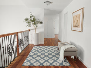 Momeni Leiden LEI-4 Hand Tufted Transitional Ikat Indoor Area Rug Slate 9' x 12' LEIDELEI-4SLT90C0