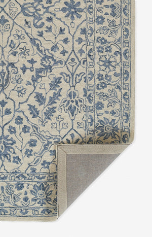 Momeni Leiden LEI-5 Hand Tufted Transitional Floral Indoor Area Rug Ivory 9' x 12' LEIDELEI-5IVY90C0