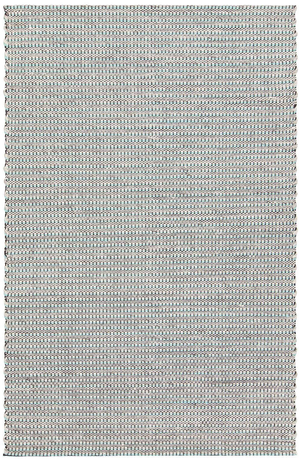 Chandra Rugs Lena 60% Wool + 40% Cotton Hand Woven Contemporary Rug Teal/White/Grey/Black 7'9 x 10'6