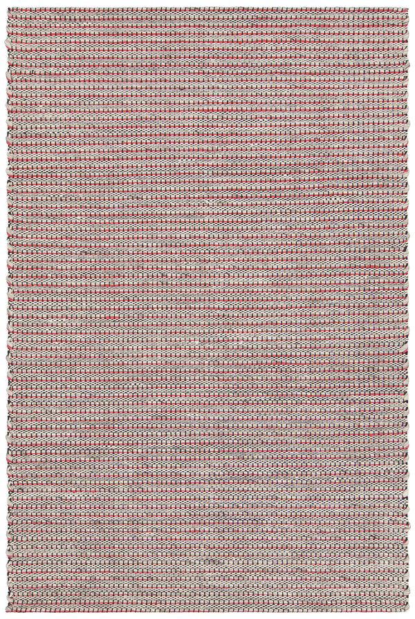 Chandra Rugs Lena 60% Wool + 40% Cotton Hand Woven Contemporary Rug Red/White/Grey/Black 7'9 x 10'6
