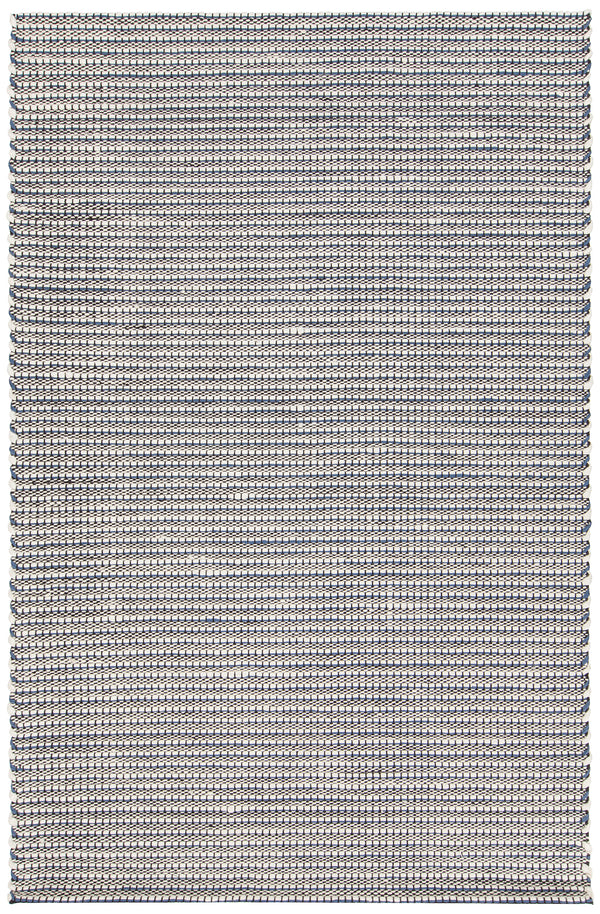 Chandra Rugs Lena 60% Wool + 40% Cotton Hand Woven Contemporary Rug Blue/White/Grey/Black 7'9 x 10'6