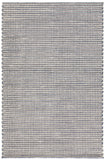 Chandra Rugs Lena 60% Wool + 40% Cotton Hand Woven Contemporary Rug Blue/White/Grey/Black 7'9 x 10'6