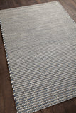 Chandra Rugs Lena 60% Wool + 40% Cotton Hand Woven Contemporary Rug Blue/White/Grey/Black 7'9 x 10'6