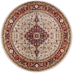 Momeni Lenox LE-02 Machine Made Traditional Medallion Indoor Area Rug Red 9'6" x 12'6" LENOXLE-02RED96C6
