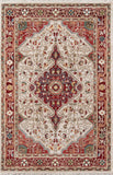Momeni Lenox LE-02 Machine Made Traditional Medallion Indoor Area Rug Red 9'6" x 12'6" LENOXLE-02RED96C6