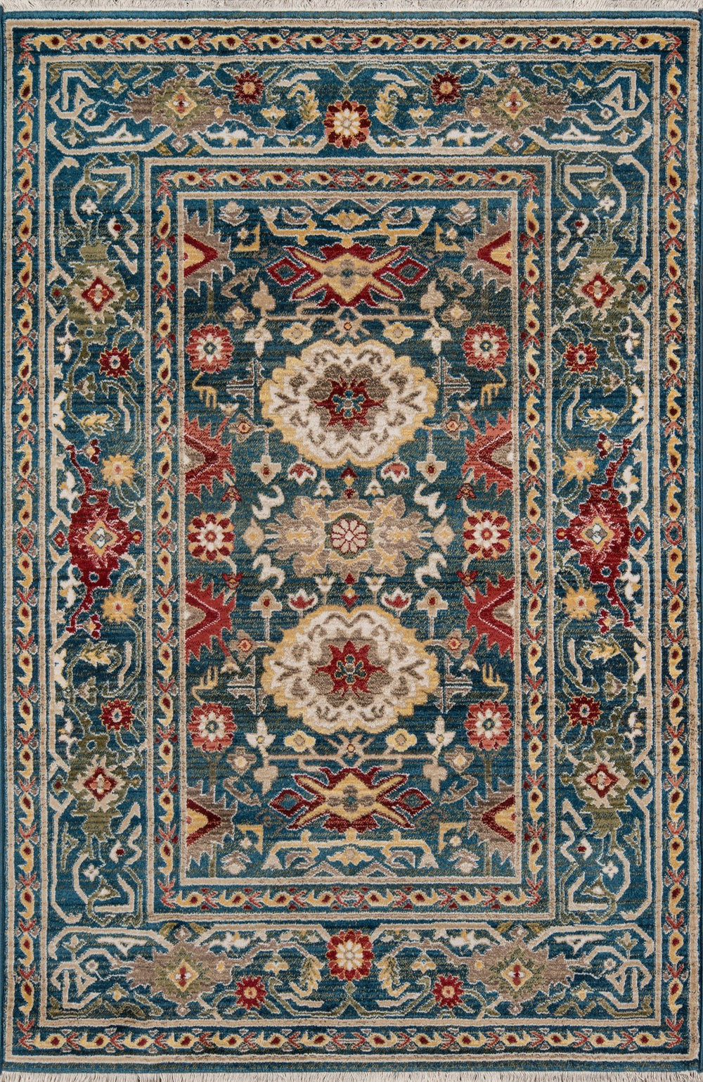 Momeni Lenox LE-03 Machine Made Traditional Oriental Indoor Area Rug Blue 9'6" x 12'6" LENOXLE-03BLU96C6