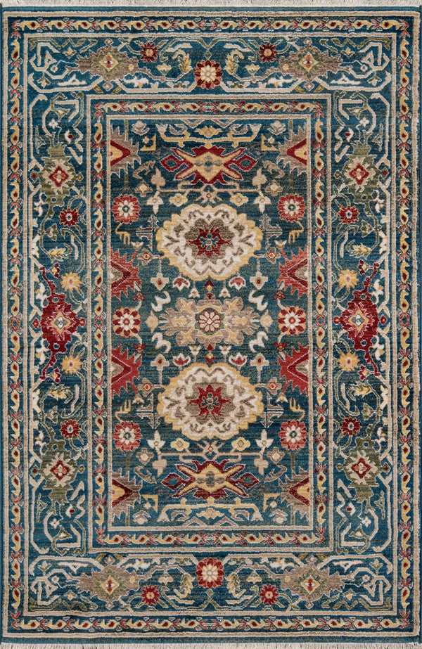 Momeni Lenox LE-03 Machine Made Traditional Oriental Indoor Area Rug Blue 9'6" x 12'6" LENOXLE-03BLU96C6