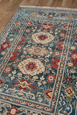 Momeni Lenox LE-03 Machine Made Traditional Oriental Indoor Area Rug Blue 9'6" x 12'6" LENOXLE-03BLU96C6