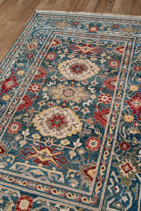 Momeni Lenox LE-03 Machine Made Traditional Oriental Indoor Area Rug Blue 9'6" x 12'6" LENOXLE-03BLU96C6