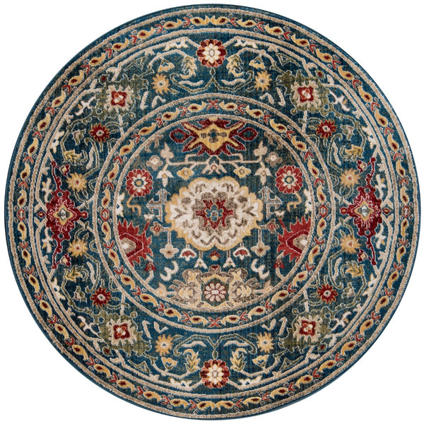 Momeni Lenox LE-03 Machine Made Traditional Oriental Indoor Area Rug Blue 9'6" x 12'6" LENOXLE-03BLU96C6