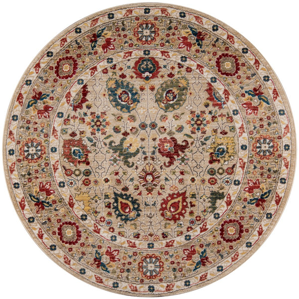 Momeni Lenox LE-04 Machine Made Traditional Oriental Indoor Area Rug Ivory 9'6" x 12'6" LENOXLE-04IVY96C6