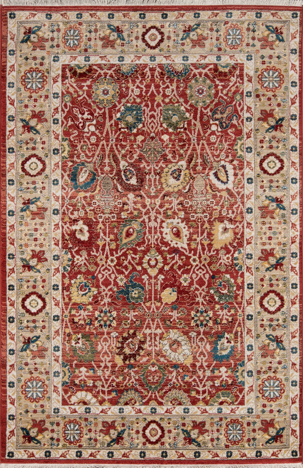 Momeni Lenox LE-04 Machine Made Traditional Oriental Indoor Area Rug Red 9'6" x 12'6" LENOXLE-04RED96C6