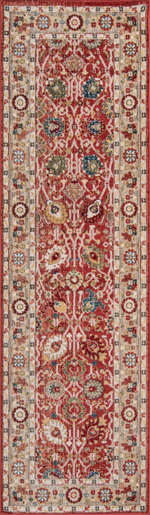 Momeni Lenox LE-04 Machine Made Traditional Oriental Indoor Area Rug Red 9'6" x 12'6" LENOXLE-04RED96C6
