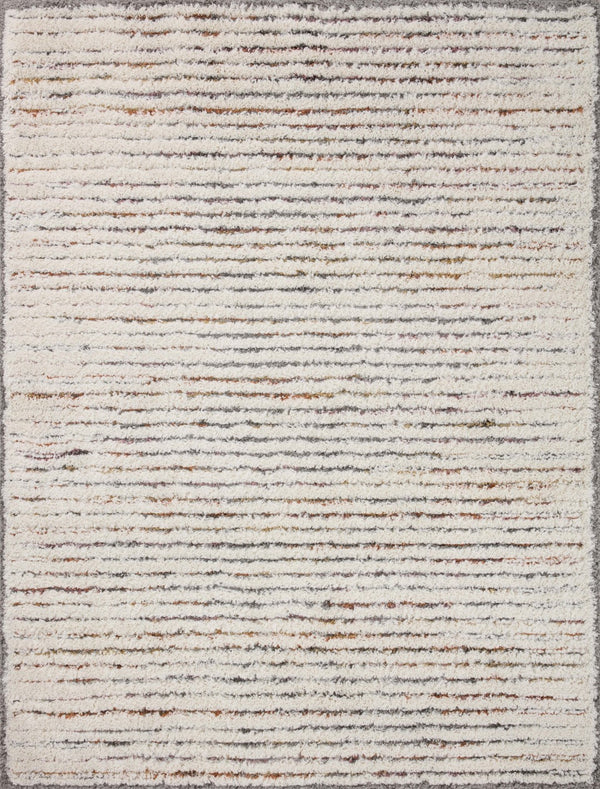 Loloi Rugs Levitt Shag LEV-01 100% Polyester Pile Power Loomed Shags Area Rug Ivory / Multi 200 LEVTLEV-01IVML93D0
