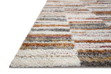 Loloi Rugs Levitt Shag LEV-03 100% Polyester Pile Power Loomed Shags Area Rug Ivory / Sunset 200 LEVTLEV-03IVSS93D0