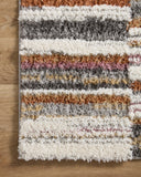 Loloi Rugs Levitt Shag LEV-03 100% Polyester Pile Power Loomed Shags Area Rug Ivory / Sunset 200 LEVTLEV-03IVSS93D0