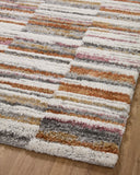 Loloi Rugs Levitt Shag LEV-03 100% Polyester Pile Power Loomed Shags Area Rug Ivory / Sunset 200 LEVTLEV-03IVSS93D0