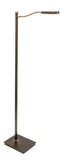 52" Lewis LED Gooseneck Floor Lamp in Granite with Satin Nickel