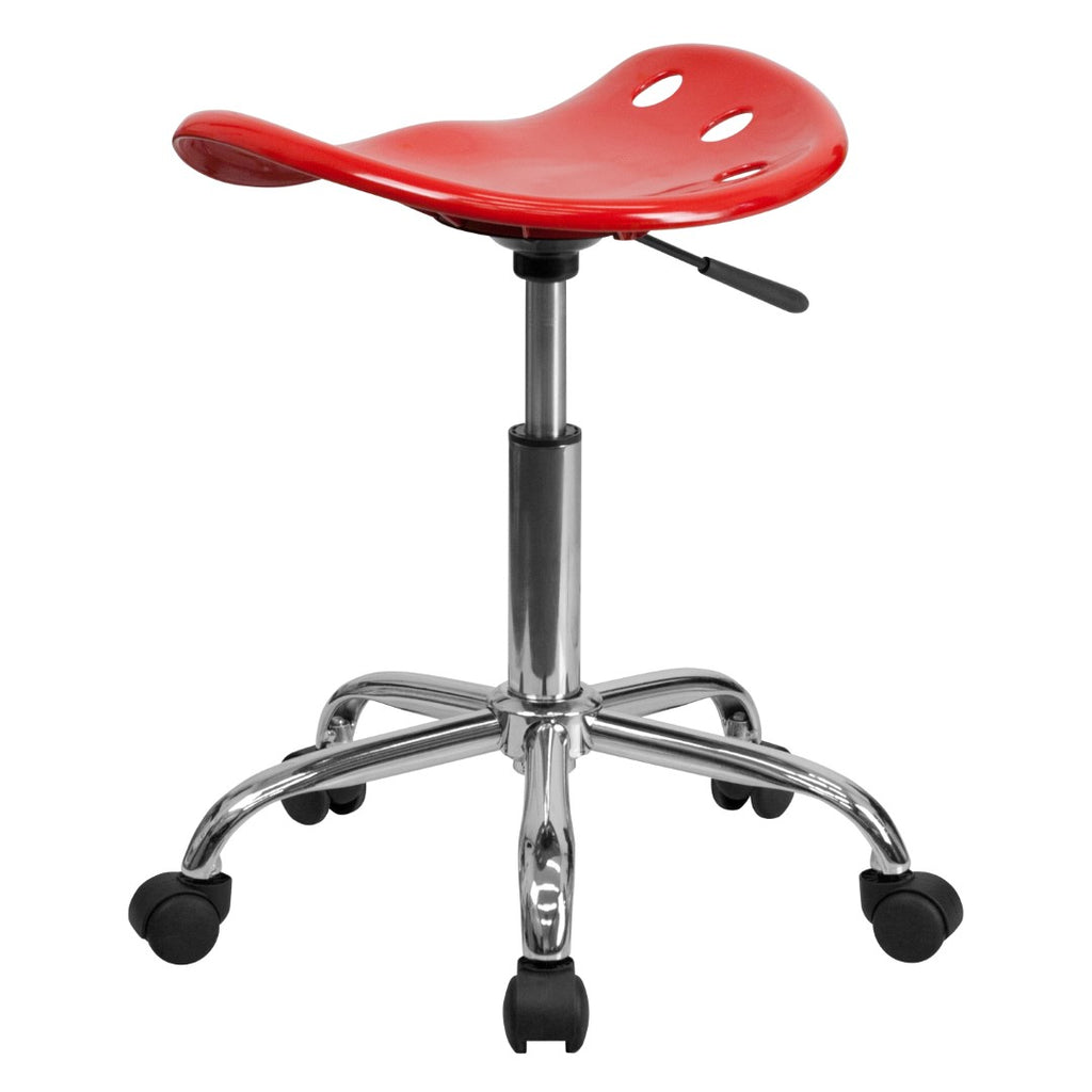 English Elm EE2100 Contemporary Plastic Tractor Stool Red EEV-14924