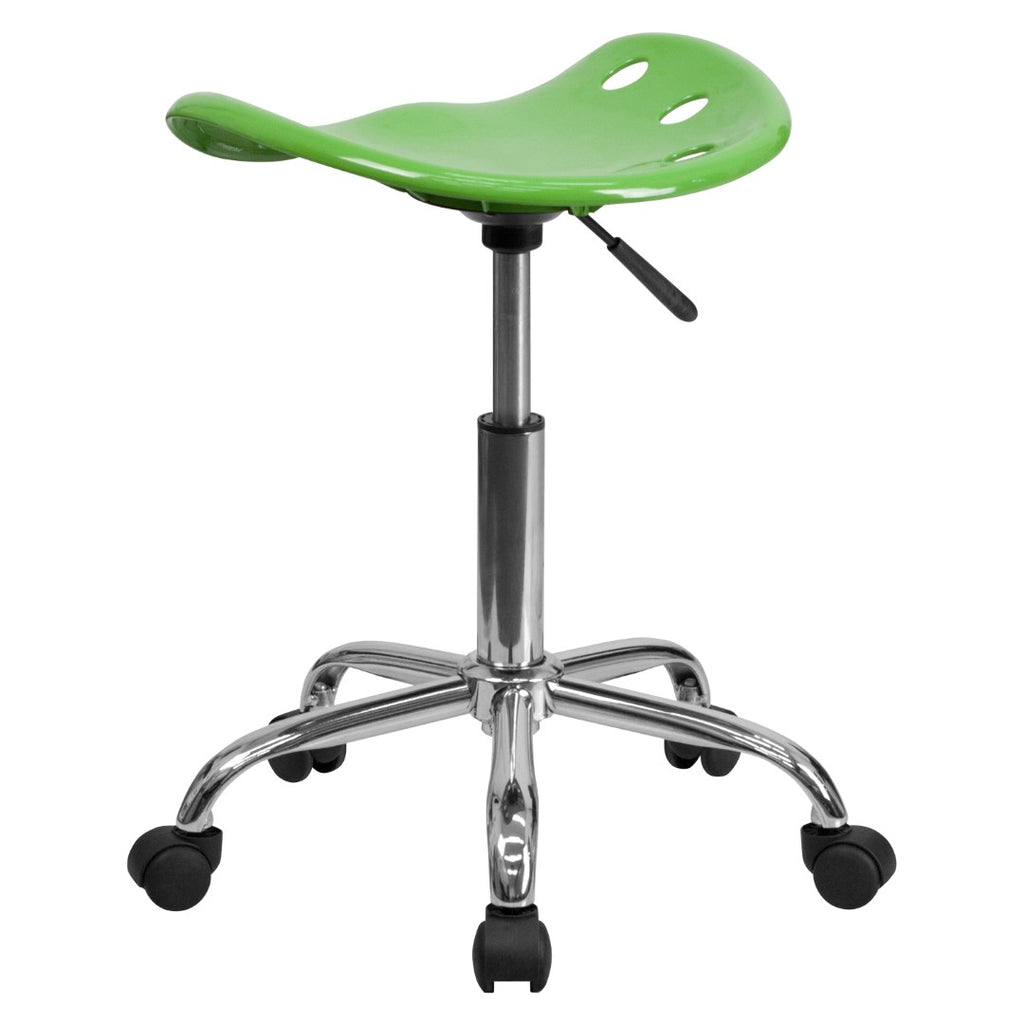 English Elm EE2100 Contemporary Plastic Tractor Stool Spicy Lime EEV-14926