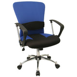 English Elm EE2107 Contemporary Commercial Grade Mesh Task Office Chair Blue EEV-14982