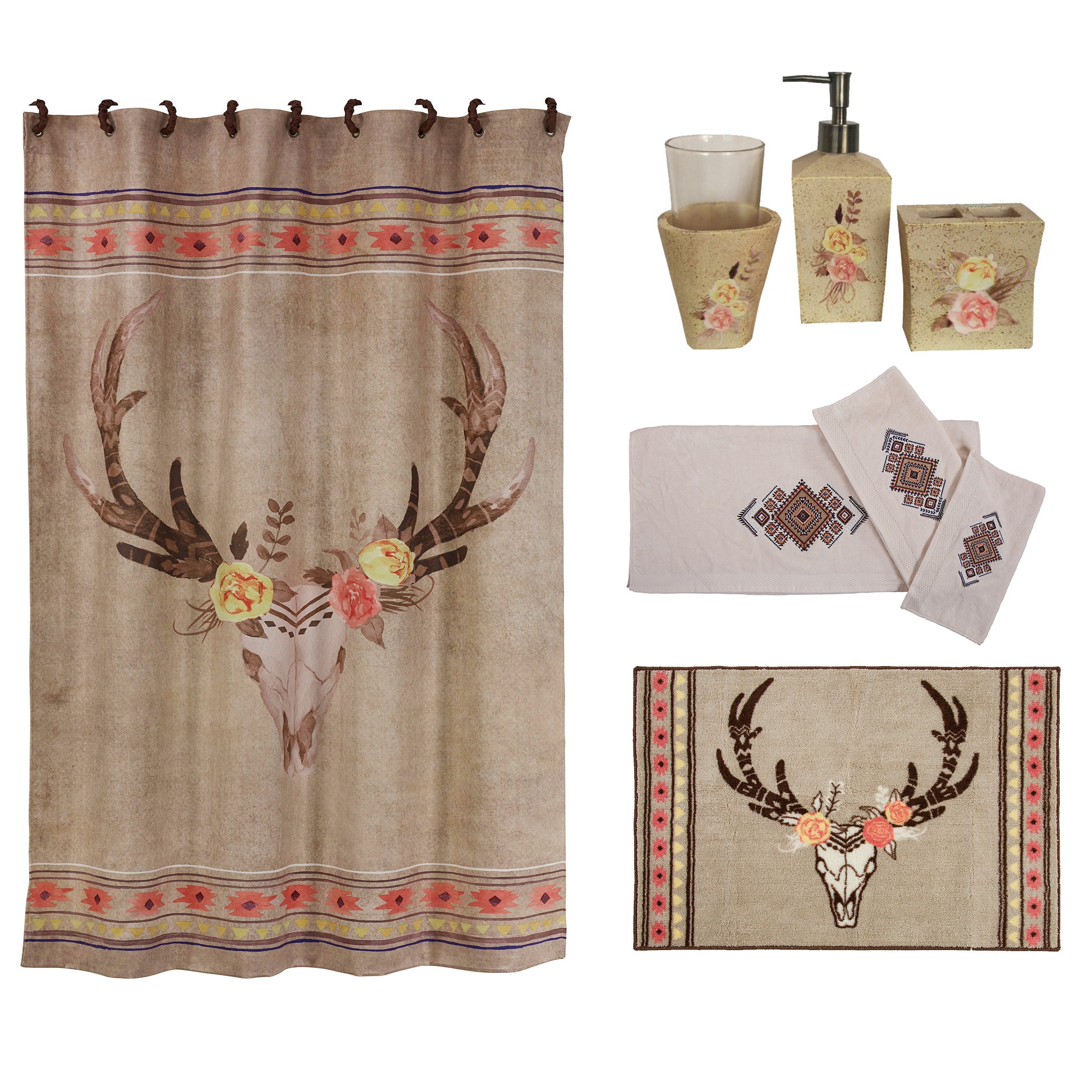HiEnd Accents Desert Skull Bathroom Set