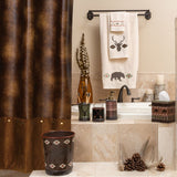 HiEnd Accents Aztec Bear Bathroom Sets LF1917B2 Multi Color Bathroom Sets: Resin; Towel Set: 100% cotton 