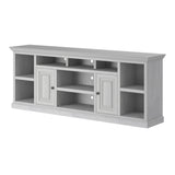 Legends Furniture Modern Distressed TV Stand for TV's up to 90 Inches, White LG1251.JWT