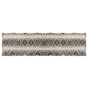 HiEnd Accents Chalet Aztec Bed Runner LG1779BR White, Brown Face: 100% polyester; Back: 100% cotton 24x96