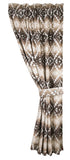 HiEnd Accents Chalet Aztec Curtain LG1779C White, Brown 100% polyester 48x84
