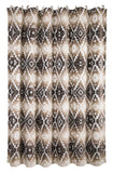 HiEnd Accents Chalet Aztec Shower Curtain LG1779SC White, Brown 100% polyester 72x72x0.1