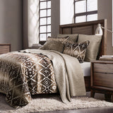 HiEnd Accents Chalet Aztec Comforter Set LG1779-TW-OC White, Brown Comforter - Face: 100% polyester; Back: 100% cotton; Fill: 100% polyester. Pillow Sham - 100% polyester 68x88x0.1