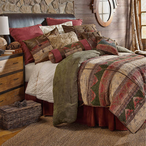 HiEnd Accents Sierra Comforter Set LG1830-FL-OC Multi Color Comforter - Face: 100% polyester; Back: 100% cotton; Fill: 100% polyester. Bed Skirt - 100% polyester. Pillow Sham - 100% polyester. Decorative Pillow - Shell: 100% polyester; Fill: 100% polyester. 80x90x3