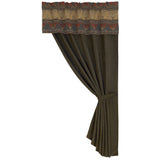 HiEnd Accents Sierra Curtain Set with Valance LG1830C Olive, Tan 100% polyester 57x84x0.2