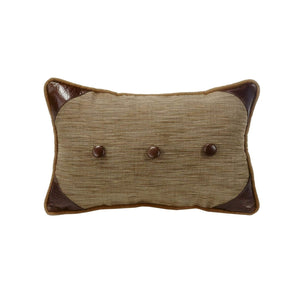 HiEnd Accents Highland Lodge Comforter Set LG1860-TW-OC Brown Comforter - Face: 100% polyester; Back: 100% cotton; Fill: 100% polyester. Bed Skirt - Skirt: 100% polyester; Decking: 100% polyester. Pillow Sham - 100% polyester. Accent Pillow - Shell: 100% polyester; Fill: 100% polyester. 68X88X3