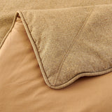 HiEnd Accents Ashbury Comforter Set LG1890-TW-OC Tan, Black Comforter - Face: 70% polyester, 30% cotton; Back: 100% cotton. Bed Skirt - Skirt: 65% polyester, 35% cotton; Decking: 100% polyester. Pillow Sham - 90% polyester, 10% cotton. Accent Pillow - Shell: 65% polyester, 35% cotton; Fill: 100% polyester. 68x88x3