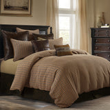 HiEnd Accents Clifton Duvet Cover LG1910DU-TW-OC Brown Face: 100% Cotton.  Back: 100% Cotton. 68x88x0.5