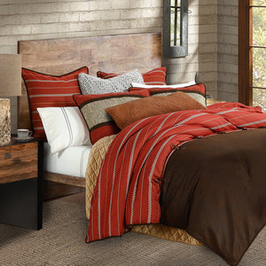 HiEnd Accents Carter Comforter Set LG2019-FL-OC Rustic orange, Brown Face:100% polyester. Back: 100% Cotton. Filling: 100% Polyester 80x90x1