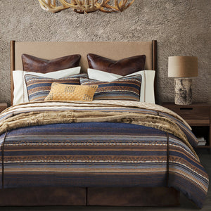 HiEnd Accents Estes Chenille Duvet Cover Set LG2233DS-TW-BL Blue Duvet Cover - Face: 85% polyester, 7% cotton, 5% viscose, 2% acrylic, 1% nylon; Back: 100% cotton. Pillow Sham - Face: 85% polyester, 7% cotton, 5% viscose, 2% acrylic, 1% nylon; Back: 100% cotton. 68x88