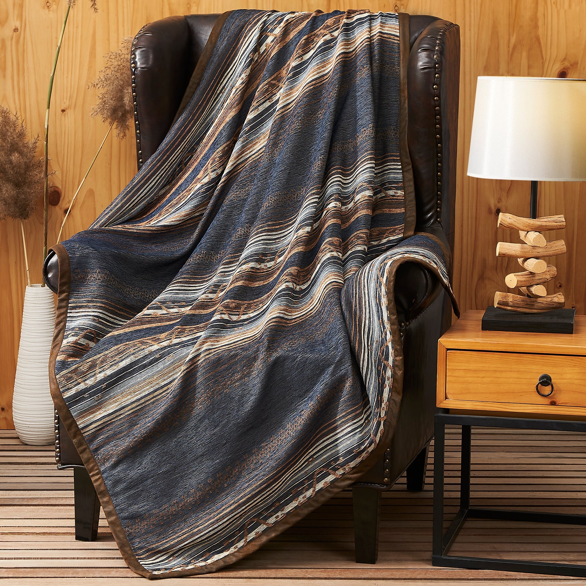 HiEnd Accents Estes Chenille Throw Blanket - Thumbnail 2