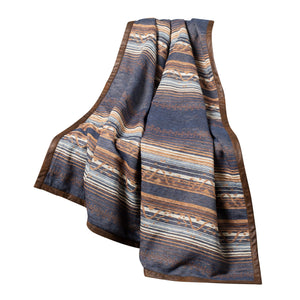 HiEnd Accents Estes Chenille Throw LG2233TH-OS-BL Blue Face: 85% polyester, 7% cotton, 5% viscose, 2% acrylic, 1% nylon; Back: 100% polyester 50x60