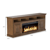 Legends Furniture Contemporary TV Stand with Electric Fireplace Included,  LG5440.BRB