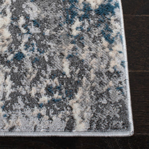 Lagoon 500 Lagoon 521 Contemporary Power Loomed 60% Polypropylene 40% Polyester Rug Grey / Turquoise